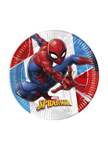 Platos Spiderman compostable 23cm 8ud - Disfraces Ducaval