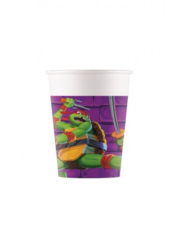 Vasos papel tortugas ninja 200cl 8u | Ducaval | Envíos 24/48 horas