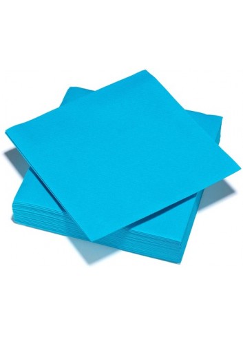 Servilletas azul turquesa 40x40 2 capas - Disfraces Ducaal