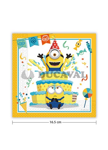 Servilletas minions 33x33cm 20u