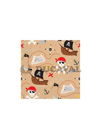 Servilletas Piratas 33x33cm 20u