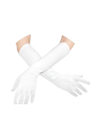 Guantes largos blancos