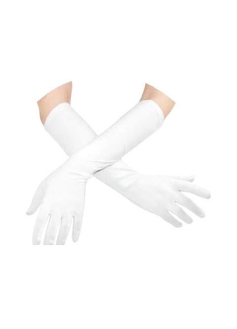 Guantes largos blancos