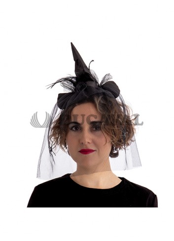 Diadema Bruja con Velo