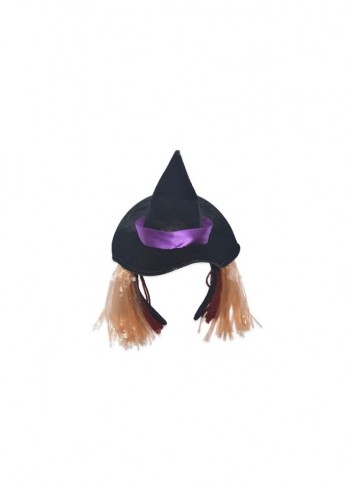 Diadema gorro bruja con pelo plástico | Ducaval | Envíos 24/48 horas