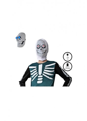 Divertida máscara de esqueleto luminosa para Halloween