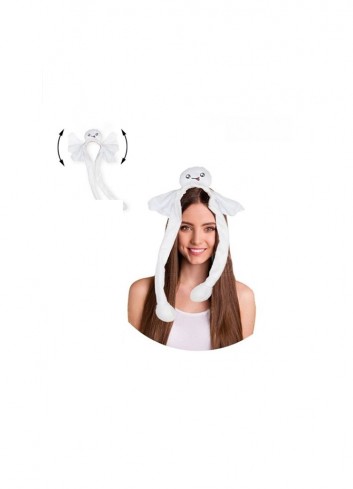 Diadema de Halloween Blanca con Fantasma y Movimiento Divertido