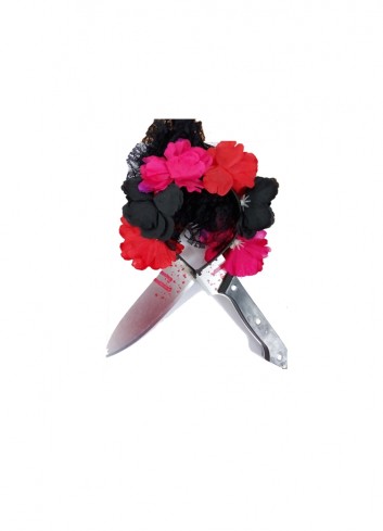 Diadema flores con cuchillo y velo| Ducaval | Envíos 24/48 horas