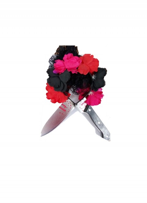 Diadema flores con cuchillo y velo| Ducaval | Envíos 24/48 horas