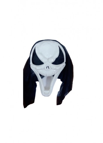 Máscara calavera con capucha para Halloween: ¡Destaca en la noche!