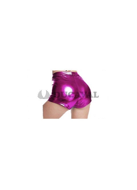Pantalón Corto Fucsia Metálico - Disfraces Ducaval