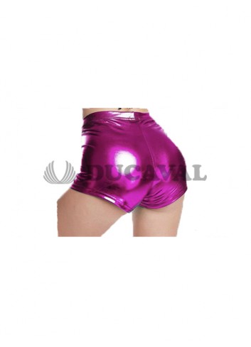 Pantalón Corto Fucsia Metálico - Disfraces Ducaval