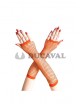 Guantes rejilla naranja largos