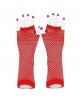 Guantes rejilla rojos largos