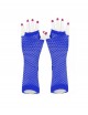 Guantes rejilla azul royal largos