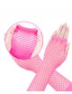 Guantes rejilla rosas  largos