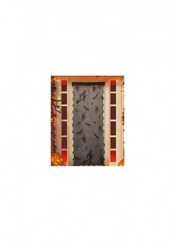 Decora tu puerta para Halloween con tela de encaje negro 194 x 100cm