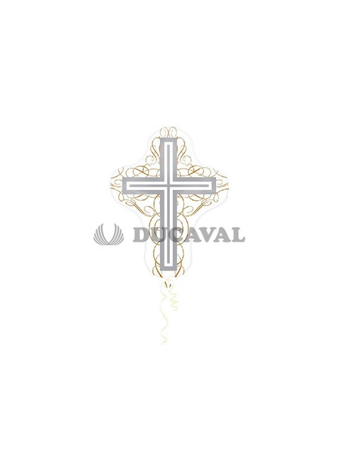 Globo foil cruz elegante P30 - Disfraces Ducaval