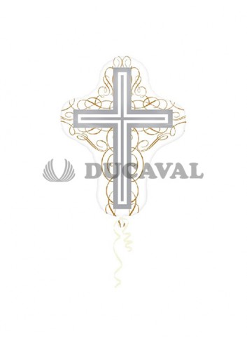 Globo foil cruz elegante P30 - Disfraces Ducaval