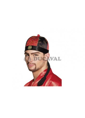 Casquete chino con trenza adulto