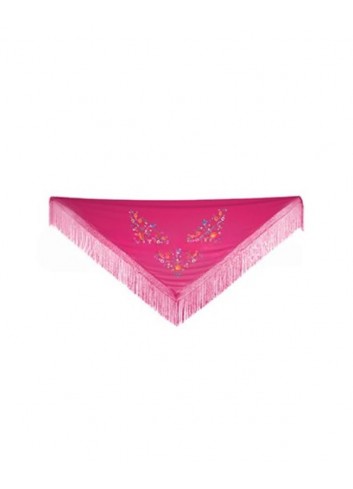 Mantón grande bordado fucsia | Ducaval | Envíos 24/48 horas