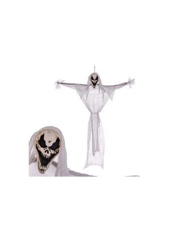 Fantasma con luz blanca ideal para decorar en Halloween 120x12x156cm