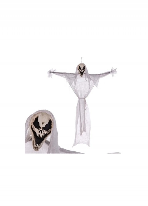 Fantasma con luz blanca ideal para decorar en Halloween 120x12x156cm