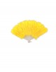 Abanico plumas amarillo