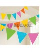 Banderin triangulos multicolor 10M | Ducaval |