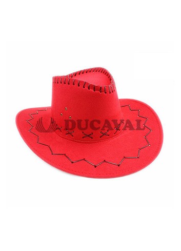 Sombrero vaquero rojo adulto