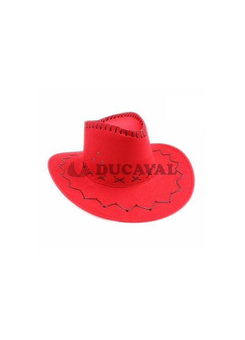 Sombrero vaquero rojo adulto