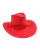 Sombrero vaquero rojo adulto