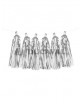 Guirnalda plata pompones - Disfraces Ducaval