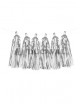 Guirnalda plata pompones - Disfraces Ducaval
