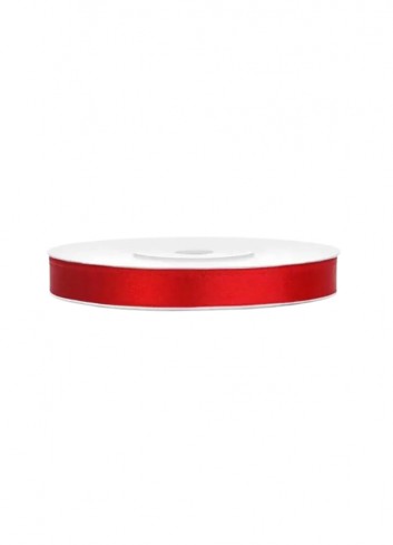 Cinta saten rojo 6mm 25m | Ducaval | Envios en 24/48 horas.