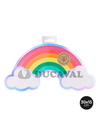 Platos llanos arcoiris 30x15.5cm 6 unidades
