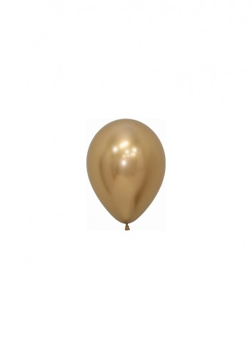Globo látex dorado reflex 12.50cm  | Ducaval | Envíos 24/48 horas