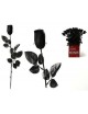 Rosa Gótica Negra de PVC para Decoración Tenebrosa en Halloween