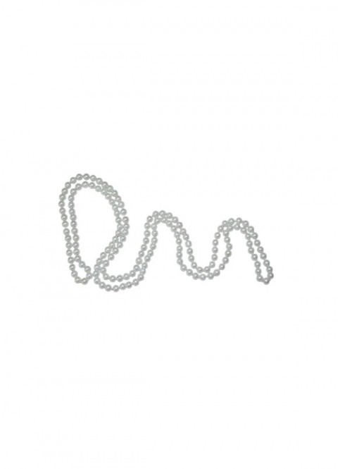 Collar de perlas largo blanco 146cm