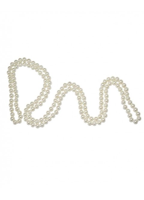 Collar de perlas largo crema 146cm
