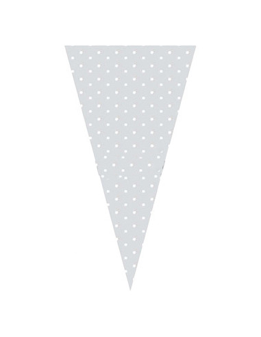 Bolsa cono 30x60 puntos blancos 100ud  Disfraces Ducaval