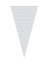 Bolsa cono 30x60 puntos blancos 100ud  Disfraces Ducaval