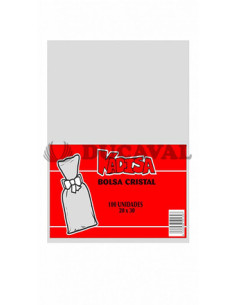 Bolsa 20x30 cristal transparente 100u.Ducval envios 2448 horas