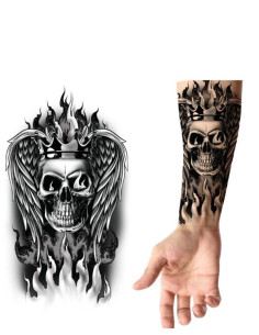 Tatuaje calavera 14x30cm | Ducaval | Envías 24/48 horas 