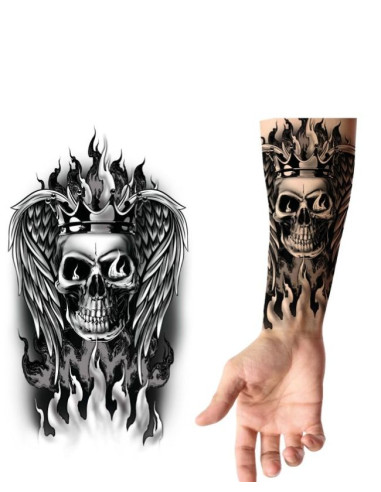 Tatuaje calavera 14x30cm | Ducaval | Envías 24/48 horas 