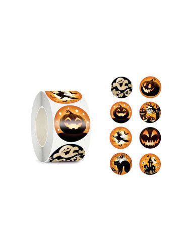 Rollo 200 pegatinas halloween | Ducaval | Envías 24/48 horas 