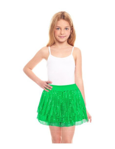 Falda de lentejuelas verde infantil | Ducaval | Envías 24/48 horas 