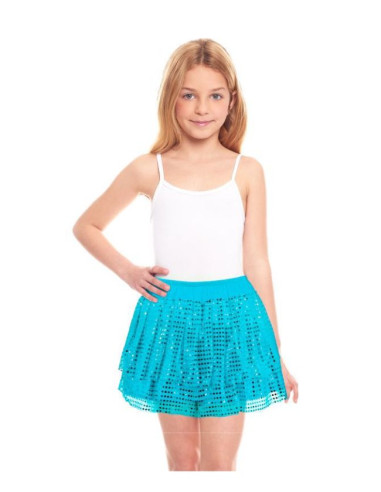 Falda de lentejuelas turquesa infantil | Ducaval | Envías 24/48 horas