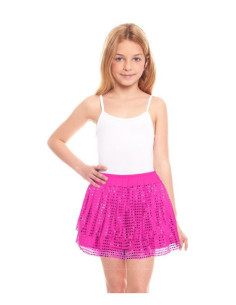 Falda de lentejuelas fucsia infantil | Ducaval | Envías 24/48 horas 