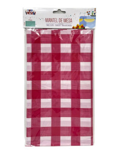 Mantel cuadros rojo 137x244cm. | Ducaval | Envías 24/48 horas 